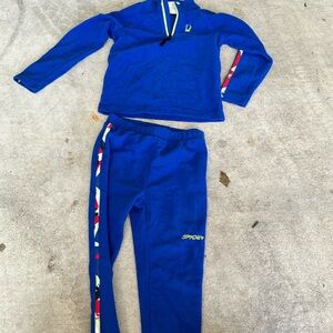 Blue fleece Spyder long John’s set